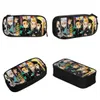 Nauka zabawek Kimestu No Yaiba Demon Slayer Pencil Case Fashion Manga Japan Samuraj Pen Bag Kids Duże magazyn Materiały Pencilcazy