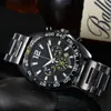 New Mens Watch Automatic Stainless Steel Ceramic Wristwatch Quartz Movement High Quality Metal Strap Fashion Multifunctional Water251t