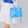 Totes Transparent Crossbody Bag for Women Candy Color Handbags Fashion Wild Shoulder Messenger Bag PVC Jelly Big Capacity Tote Bag HKD230822