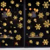 Vägg klistermärken guld jul snöflinga fönster klamrar glitter silver för jul semester