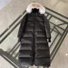 Womens Down Parkas Doudoune Jackets kanadensiska kvinnor Vinter varma rockar Goose Wolf Fur Canada Parka Dams Hoody Gode Padded Coat Chateau Long Jacket