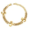 Charm Bracelets Hiphop Lucky Angel Number Cuban Chain Bracelet Exaggerate Gold Plated 111 To 888 Steel Party Gifts Jewelry 230821