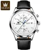 Montres-bracelets OLEVS montres pour hommes marque originale Quartz luxe affaires montre pour hommes étanche lumineux Date mode chronographe montre-bracelet 230822