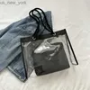 Totes Summer PVC Jelly Bag Kvinnor Högkapacitet Transparent handväska pendling axelväska handväska semester strand tygväska tjej lagring väska hkd230822