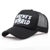 В целом чернокожие бейсбольные шапки Whore World World Hip Hip Hop Hat Sunhat Wayne's World Hat Costum