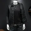 Heren Trench Coats Spring en Autumn Rapel Leather Jacket Trend Slanking Koreaanse versie Motorfiets PU 4XL 230822