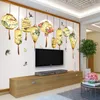 Muurstickers Chinese stijl lantaarn sticker voor woonkamer decoratie bloemen vogels tiener meisjes behang slaapkamer decor huis posters