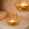 Candle Holders Geometric Tray Rotating Candlestick Retro Holder Candles Romantic European Style Ornaments Christmas Decor