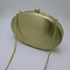 Bolsas de noite Nuphia forma oval de caixa de metal embreagens e para o baile de festas de bronze prateado preto ouro 230821