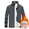 Men's Jackets 2023 Winter Thick Fleece Men Outwear Sportswear Wool Liner Warm Coats Mens Thermal Coat Plus Size M-8XL