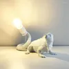 Wall Lamp Nordic Lizard Resin Decorative Lamps Living Room Study Bedroom Bedside White Animal Tabletop Decor Desk Lights Fixtures