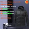 Men's Jackets Heated Jacket USB Intelligent Dual Control Switch 9-21 Zone Heated Jacket Men's Women's Warm Cotton Jacket with Removable Hood 230821