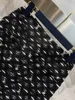 23SSセクシーなスカートデザイナー衣服サイドラウンドボタン装飾レターJACQUARDハイウエストデニム女性用ショートドレス