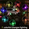 Garden Decorations Butterfly Light Plug and Play Solar Floor Lamp Outdoor Simulation Decor Lawn Landscape 230821