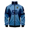 Mäns jackor Blue Lock Stand Collar Pullover Fashion Men Women Zipper Jacket Långärmad digital kläder Harajuku Sweatshirts Topps Cosplay 230822