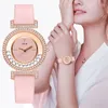 Polshorloges mode voortreffelijke minimalistische vrouwen horloges eenvoudige diamanten wijzerplaat dames lederen pols horloge casual klokvrouw cadeaus