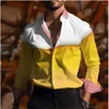 Casual shirts voor heren 2023 Vintage shirt Drukken Outdoor Street Lange mouw Kleding Modeontwerper Top