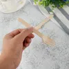 Einweg -Geschirr 48pcs Biologisch abbaubares Holz Abendessen Utensilien Salat Dessertplatten Spoons Gabeln Messer Partyzubehör