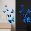 Stickers muraux bleu Glowinthedark papillon chambre décoration accessoires dessin animé autocollant pour anniversaires anniversaires Paster 230822