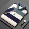 Polos maschile 2023 Summer Brand Stripled Designer Polo Shirt Short Casual Top Fashion Wear 230821