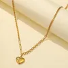 Chains Gold Sliver Color Necklace Jewelry Butterfly Heart Pendent Necklaces Women Fashion Tassels Stainless Steel Clavicalis