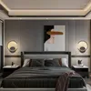 Wandlampe moderne LED -Minimalismus Schwarz weiß goldene Beleuchtung für lebende Schlafzimmer Gang Home Decortures Bett