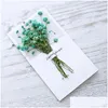 Greeting Cards Dried Flower Gypsophila Christmas Birthday Valentine Day Wedding Invitations Card Drop Delivery Home Garden Festive P Dhzqf