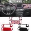 Auto dashboard bedieningspaneel versnellingspaneelpaneel cover automotive interieurstickers voor Jeep Wrangler JL Sahara201J