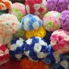 Artificial Flowers Rose Ball Wedding silk Pomander Kissing Balls flower ball for home garden market decorations