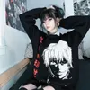 Kobiety swetry japońskie anime kreskówkowe sweter męskie kobiety pullover harajuku punkowy płaszcz zimowy dzianina Y2K Clothic