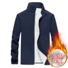 Men's Jackets 2023 Winter Thick Fleece Men Outwear Sportswear Wool Liner Warm Coats Mens Thermal Coat Plus Size M-8XL