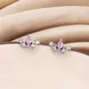 Stud Earrings Korean Fashion Crown Pink Zircon For Women Personality Temperament Cute Trending Products Party Gift Girls Jewelry