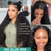 Perucas sintéticas 4x4 LACE HIG HUME HUMAN CABELO PRONTO PARA USAR PRE CUT Brasileiro onda profunda 13x4 13x6 HD Curly Frontal arrancou 230821