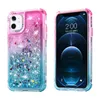 Glitter Liquid Quicksand Phone Case For iPhone 14 12 13 11 Pro Max XR XS Max X 12 7 8 Plus Gradient Shockproof PC&TPU Back Cover