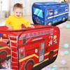 Tentes jouets Tente pour enfants en plein air pliable maison de jeu camion de pompier tente de jeu de voiture jeu d'intérieur en plein air sans balle cadeau d'anniversaire nouveau R230830