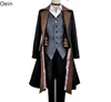 Testros masculinos Bungou Bungo Stray Dogs Chuya Chuuya Nakahara Conjuntos de Cosplay Costumes Custom Made Unisex