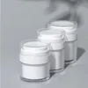 15 30g Blanc Simple Airless Bouteille Cosmétique 50g Acrylique Vide Crème Pot Cosmétiques Pompe Conteneur Brfcc