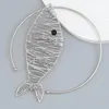 Подвесные ожерелья европейские и американские рыбные женские женские тренды металлические сплавы.