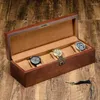 Scatole d'oro Custodia di stoccaggio in legno con organizzatore di blocco per uomini 6 slot orologi da polso bracciale orologi per la raccolta di visualizzazione dell'accessorio