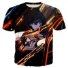 Camisetas masculinas Anime Solo nivelamento 3D camiseta impressa homens mulheres moda moda casual cool harajuku tshirt streetwear tops grandes camisetas