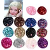 Women Lady Stretch Crochet Shining paljett BERET HAT Party Beanie Cap Club Dance277f