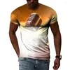 Męskie koszule T-Summer Modna Muzyka T-shirt Hip-Hop Trend Mikrofon 3D Druk Top swobodne ubrania o krótkim rękawie O-Drock