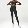 Aktif Setler Kadın Egzersiz Yoga Sutuk Taytlar Seti çıplak kız sorunsuz aşınma fitness üst yastıklı destek spor pantolon