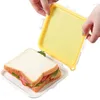 Servis barn lunchlåda hälsosamma återanvändbara smörgåsbehållare med snap plastbröd toast arbetare skola hemförsörjning
