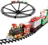 O som e a luz do trem de trem elétrico podem pendurar o brinquedo locomotivo do carro na árvore de Natal