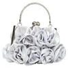Sacs de soirée élégant pochette en soie mariage pour femmes petits sacs à main surface douce rose sac à main floral avec chaîne femme 230821