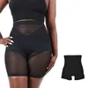 Waist Tummy Shaper SuperPower Short Shapewear Lingerie For Women Sheer Mesh Bodysuit Panties Black Sexy Clothes Pants Skinny Lady Tight Belly 230821
