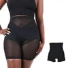 Cintura Tummy Shaper SuperPower Short Shapewear Lencería para mujeres Sheer Mesh Body Bragas Negro Ropa sexy Pantalones Flaco Lady Tight Belly 230821