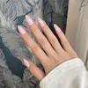 Falsche Nägel 24pcs/Box künstlich mit Kleber Karamell tragen lange Absatz Fashion Manicure Patch Nail Press für Mädchen