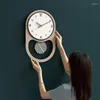 Wall Clocks Time Modern Hands Clock Living Room Pendulum Digital Design Battery Quiet Orologi Da Parete Home Decor